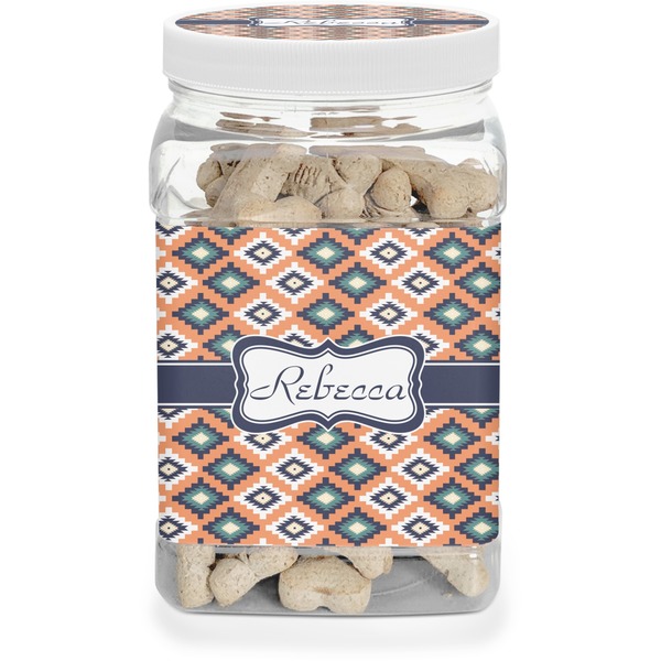 Custom Tribal Dog Treat Jar (Personalized)
