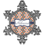 Tribal Vintage Snowflake Ornament (Personalized)
