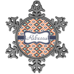 Tribal Vintage Snowflake Ornament (Personalized)