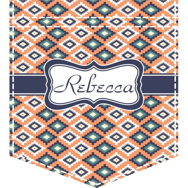 Custom Tribal Iron On Faux Pocket (Personalized)