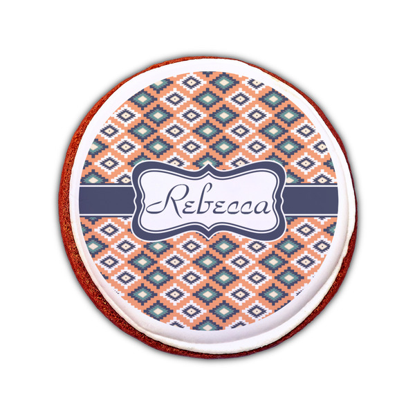Tribal Printed Icing Circle - Small - On Cookie