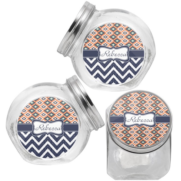 Tribal Puppy Treat Jar - Top Left Right