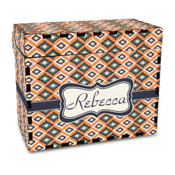 Tribal Wood Recipe Box - Full Color Print (Personalized)