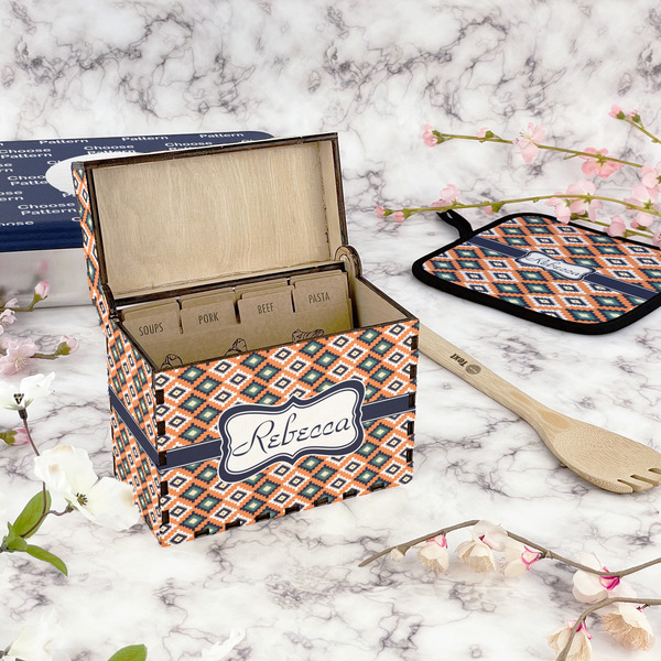 Tribal Recipe Box - Full Color - In Context