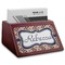 Tribal Red Mahogany Business Card Holder - Angle