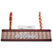 Tribal Red Mahogany Nameplates with Business Card Holder - Straight