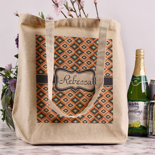 Tribal Reusable Cotton Grocery Bag - In Context