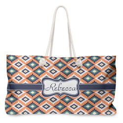 Tribal Large Tote Bag with Rope Handles (Personalized)