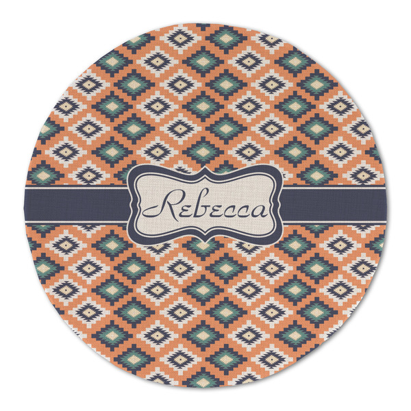 Tribal Round Linen Placemats - FRONT (Double Sided)