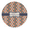Tribal Round Linen Placemats - FRONT (Single Sided)