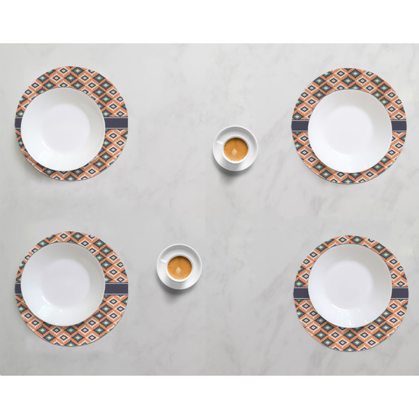 Tribal Round Linen Placemats - LIFESTYLE (set of 4)