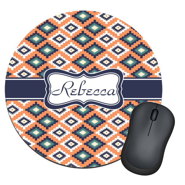 Custom Tribal Round Mouse Pad (Personalized)