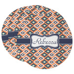 Tribal Round Paper Coasters w/ Name or Text