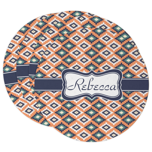 Custom Tribal Round Paper Coasters w/ Name or Text