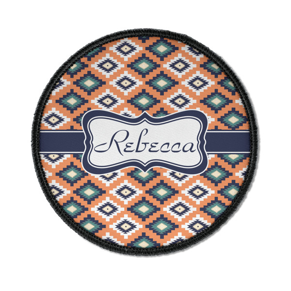 Custom Tribal Iron On Round Patch w/ Name or Text