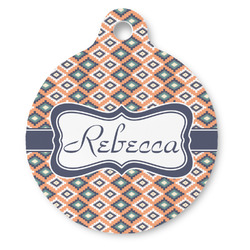 Tribal Round Pet ID Tag - Large (Personalized)