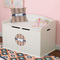 Tribal Round Wall Decal on Toy Chest