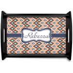 Tribal Black Wooden Tray - Small (Personalized)