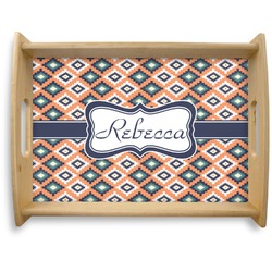 Tribal Natural Wooden Tray - Large (Personalized)