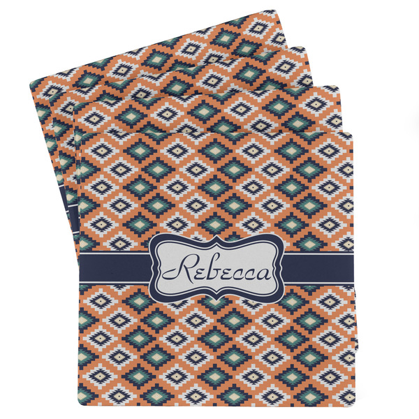 Custom Tribal Absorbent Stone Coasters - Set of 4 (Personalized)