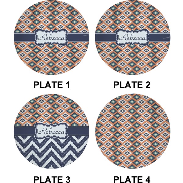 Tribal Set of Appetizer / Dessert Plates (Approval)