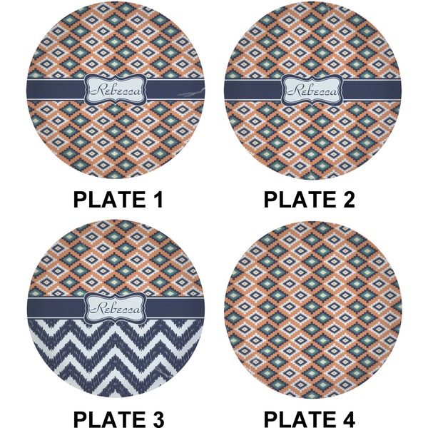 Tribal Set of Lunch / Dinner Plates (Approval)