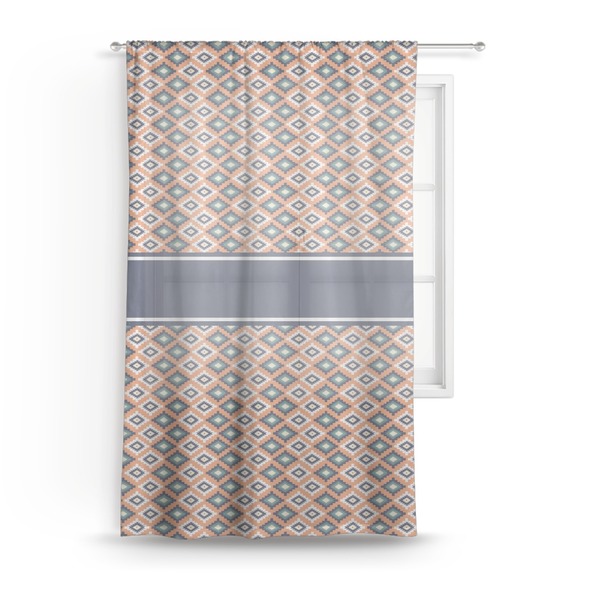 Custom Tribal Sheer Curtain - 50"x84"