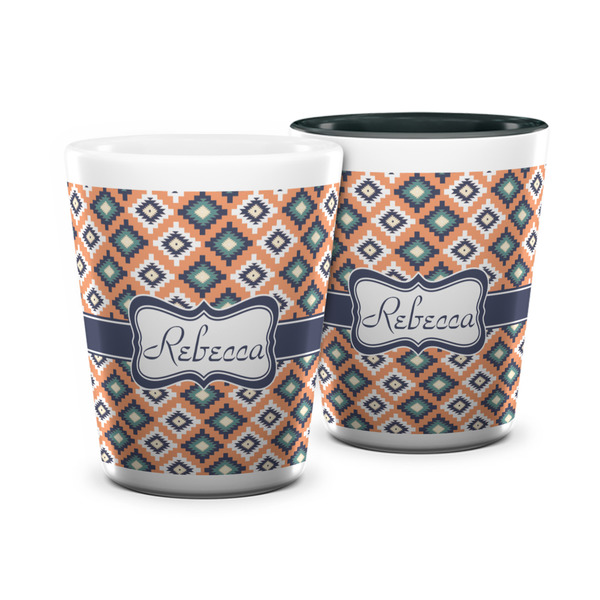 Custom Tribal Ceramic Shot Glass - 1.5 oz (Personalized)