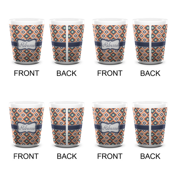 Tribal Shot Glass - White - Set of 4 - APPROVAL