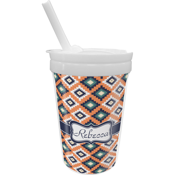 Custom Tribal Sippy Cup with Straw (Personalized)