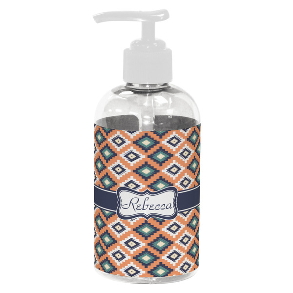 Custom Tribal Plastic Soap / Lotion Dispenser (8 oz - Small - White) (Personalized)