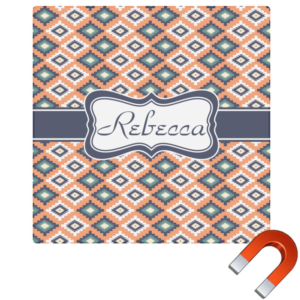 Custom Tribal Square Car Magnet - 10" (Personalized)