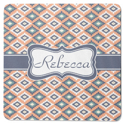Tribal Square Rubber Backed Coaster (Personalized)