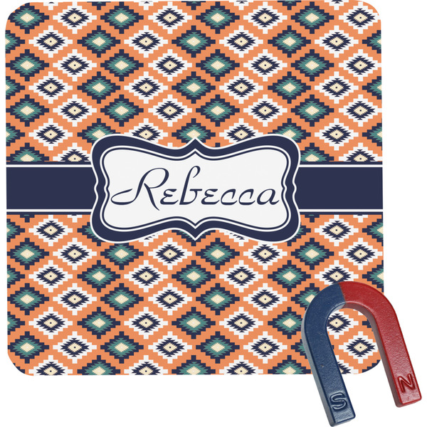 Custom Tribal Square Fridge Magnet (Personalized)