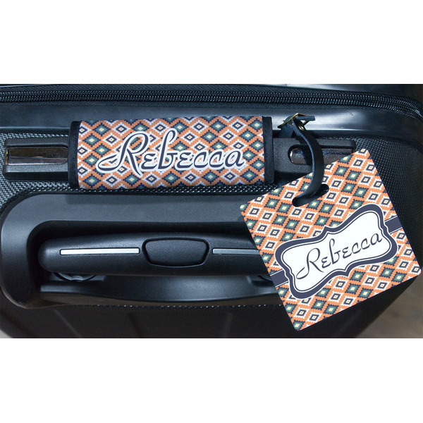 Tribal Square Luggage Tag & Handle Wrap - In Context