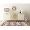 Tribal Square Wall Decal Wooden Desk