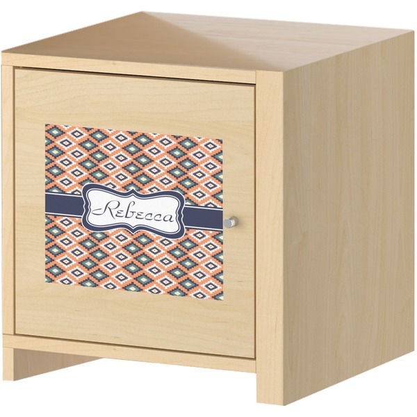 Tribal Square Wall Decal on Wooden Cabinet