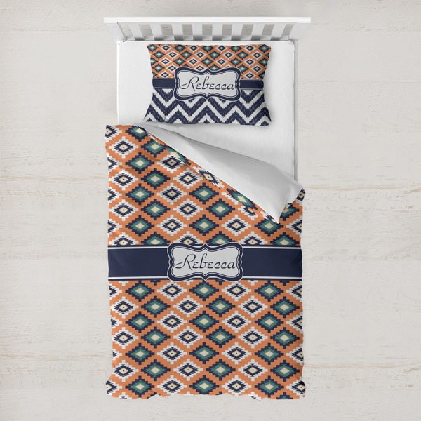 Custom Tribal Toddler Bedding Set - With Pillowcase (Personalized)
