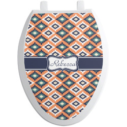 Tribal Toilet Seat Decal - Elongated (Personalized)