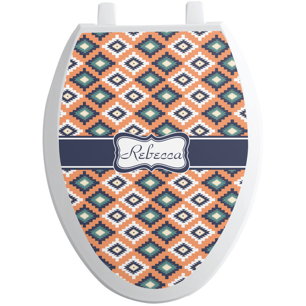 Custom Tribal Toilet Seat Decal - Elongated (Personalized)