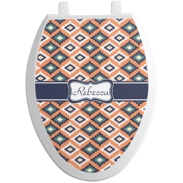 Tribal Toilet Seat Decal Elongated