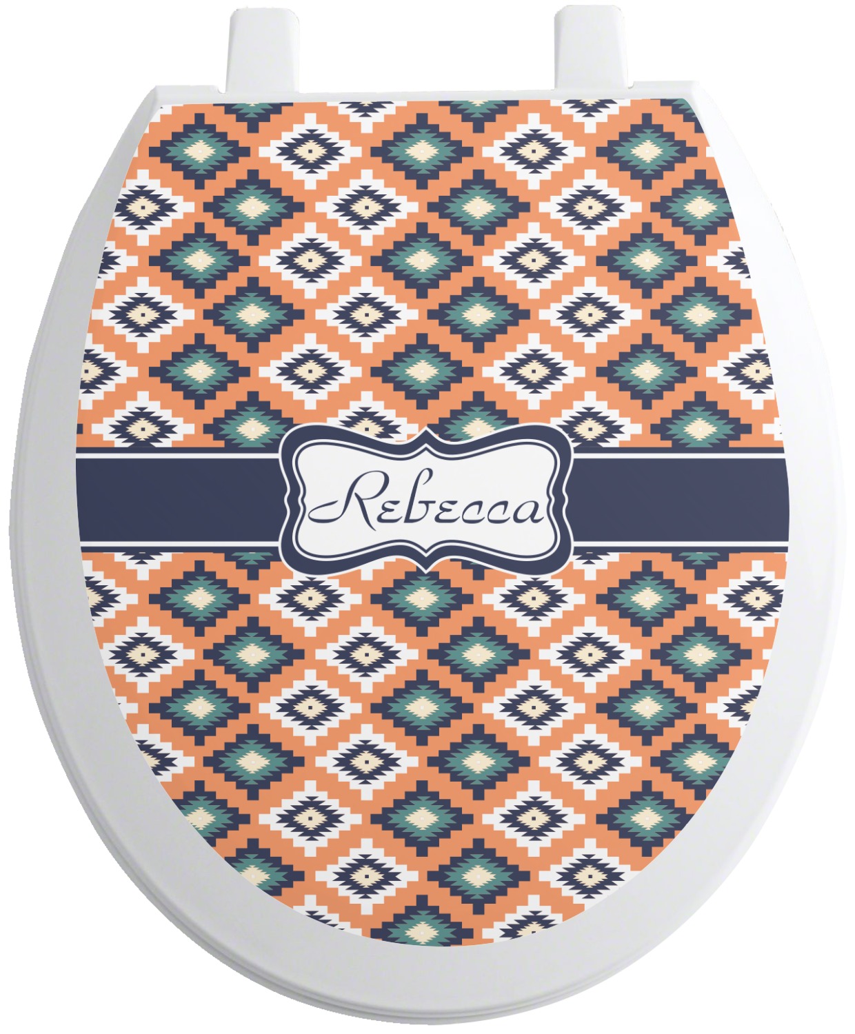 Tribal Toilet Seat Decal (Personalized) YouCustomizeIt