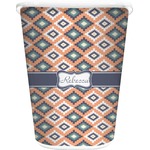 Tribal Waste Basket - Single Sided (White) (Personalized)