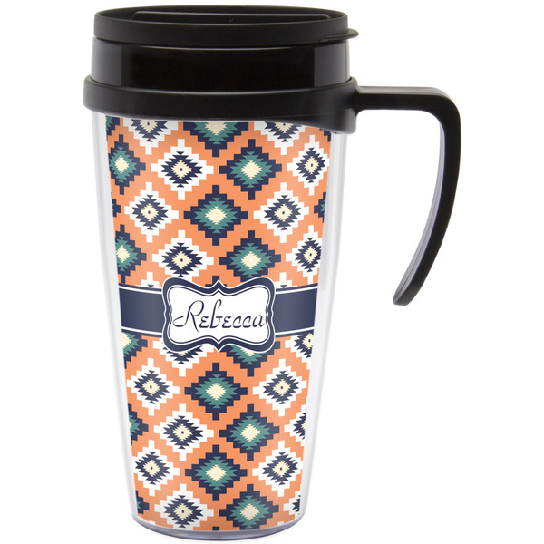 Custom Tribal Acrylic Travel Mug with Handle (Personalized)