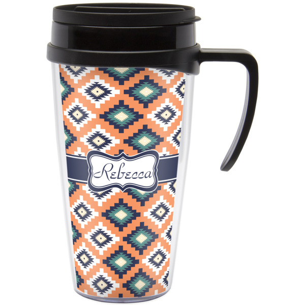 Custom Tribal Acrylic Travel Mug with Handle (Personalized)