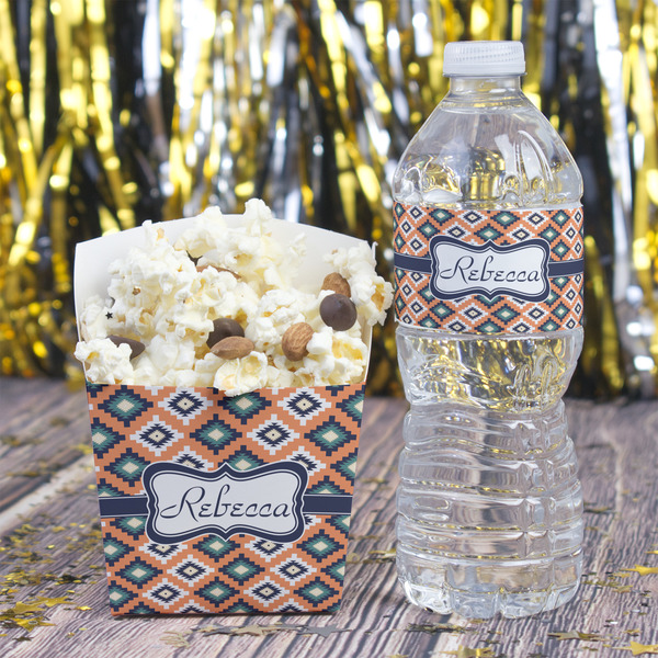 Tribal Water Bottle Label - w/ Favor Box