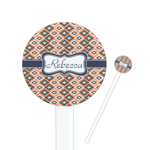 Custom Tribal Round Plastic Stir Sticks (Personalized)