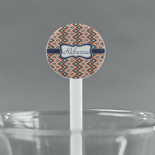 Tribal White Plastic 7" Stir Stick - Round - Main