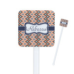 Tribal Square Plastic Stir Sticks - Double Sided (Personalized)