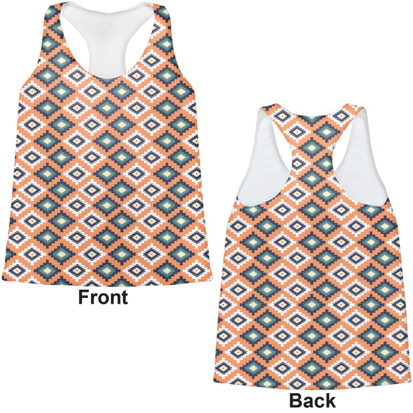 Tribal Womens Racerback Tank Tops - Medium - Front and Back